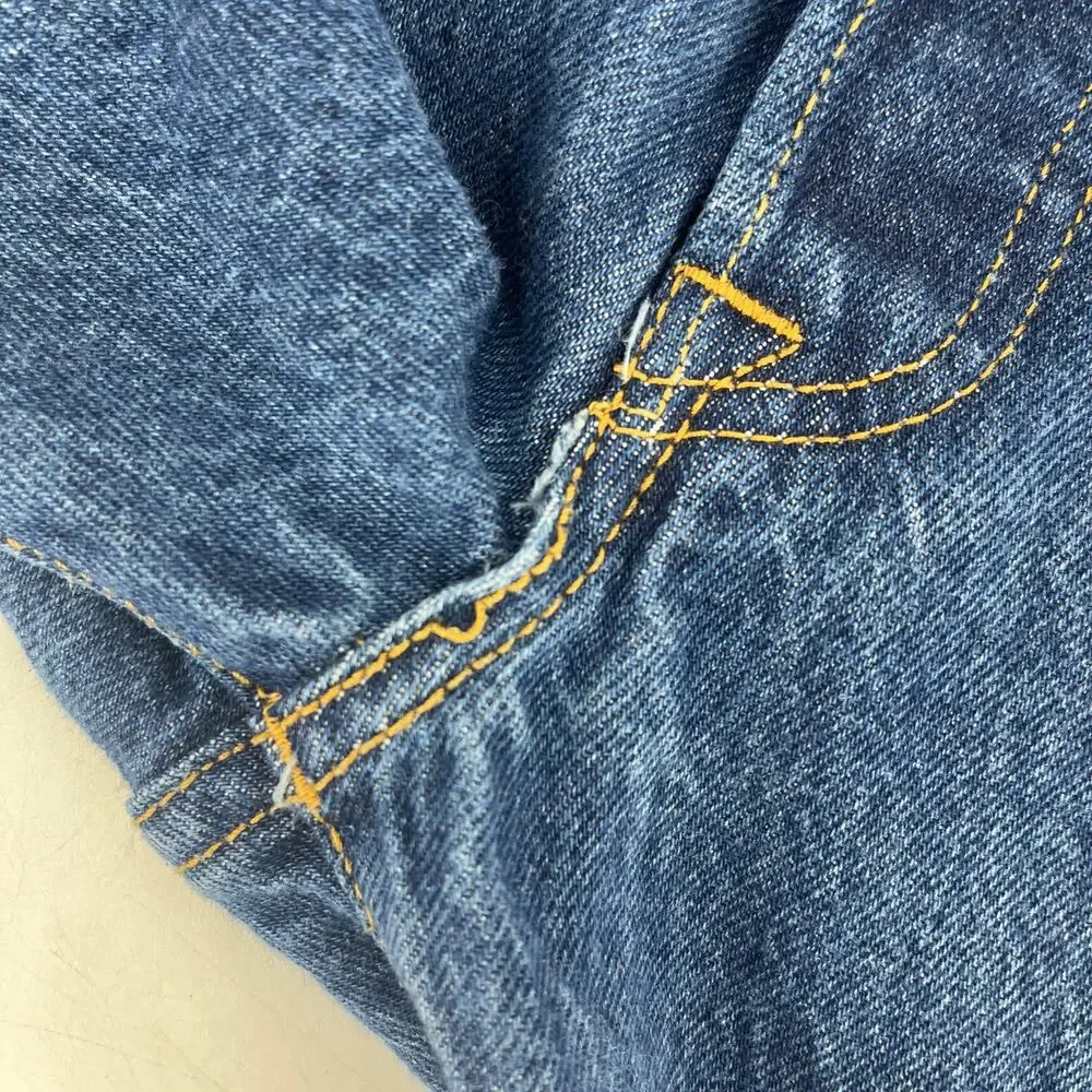 Levi's‎ 501 Men's Blue Denim Button Fly Jeans 38/27 Relaxed Classic Fit